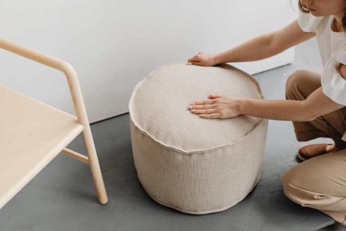 pouf japandi